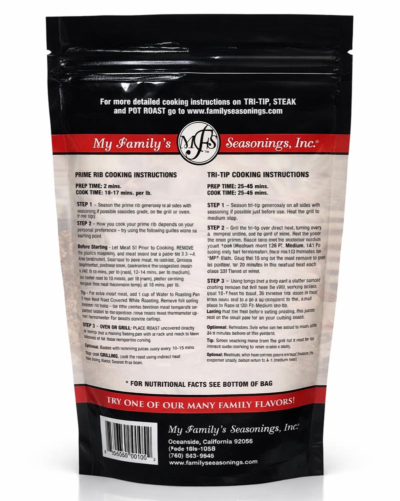My Family's Prime Rib Dry Rub (10.2 oz) – Best Value All Natural Seasoning | Gluten Free, No MSG - Image 2